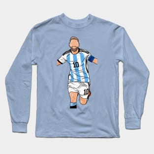 Lionel Messi GOAT 10 - Drawing Style Long Sleeve T-Shirt